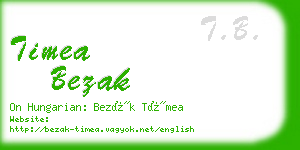 timea bezak business card